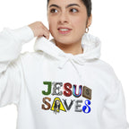 Jesus Saves Mixed Letter Hoodie