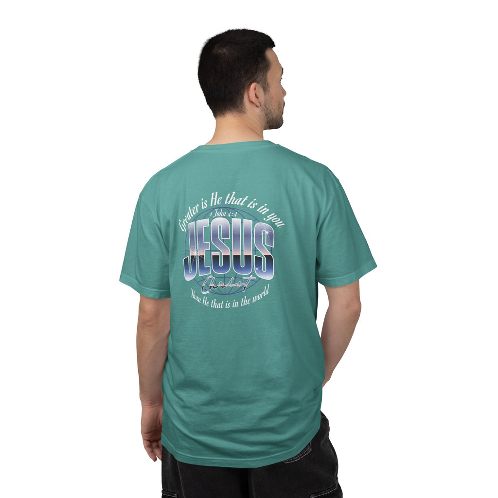 “Greater is He” Globe T-Shirt