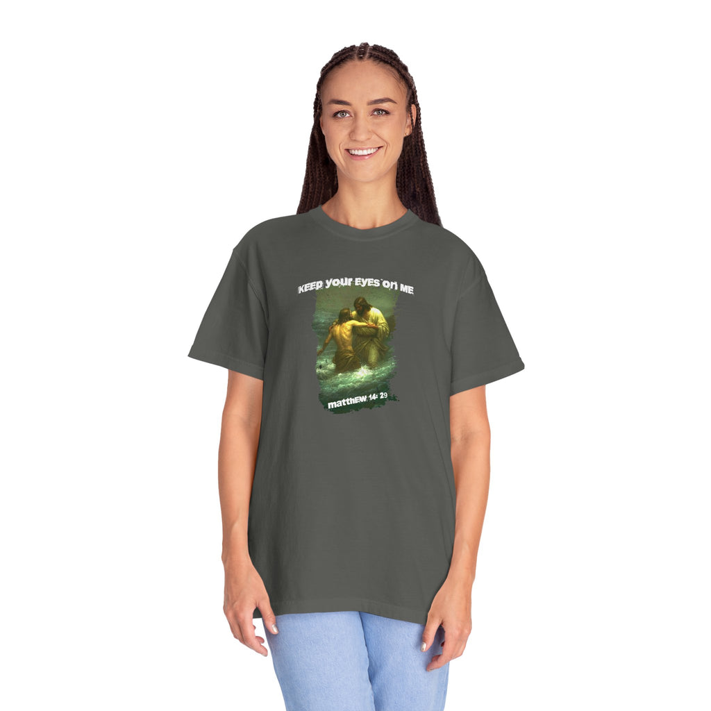 Woman wearing a gray t-shirt with 'Loud and Proud Football Mom' text on a white background