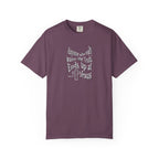 Maroon t-shirt with '4:20' printed in green and white on a white background
