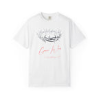 White t-shirt with a crown of thorns and 'Grace Wins' text on a white background