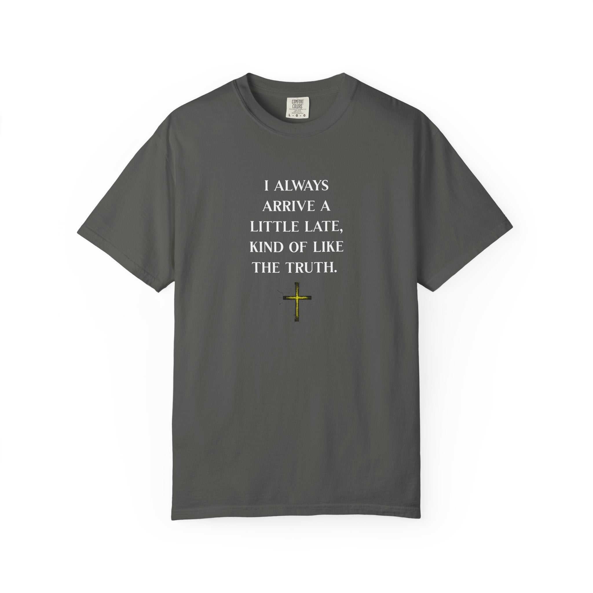 Gray t-shirt with 'River Down FL 2025' text on a white background