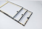 Two marble-patterned picture frames on a white background